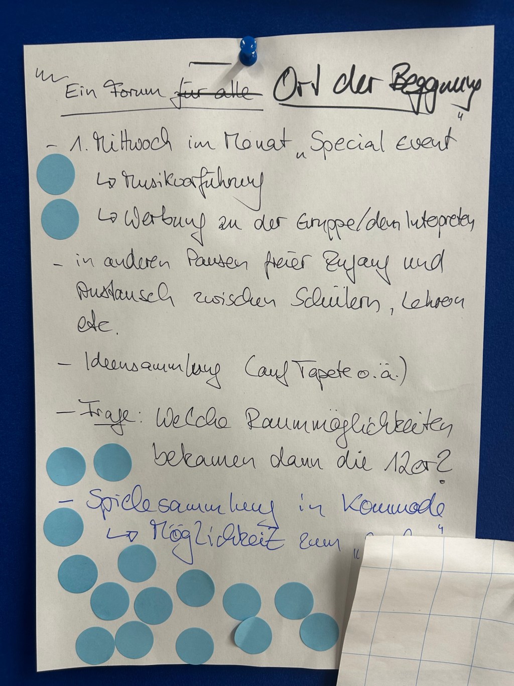 Gemeinsam zur ersten Idee: „Das Forum als Ort der&nbsp;Begegnung“